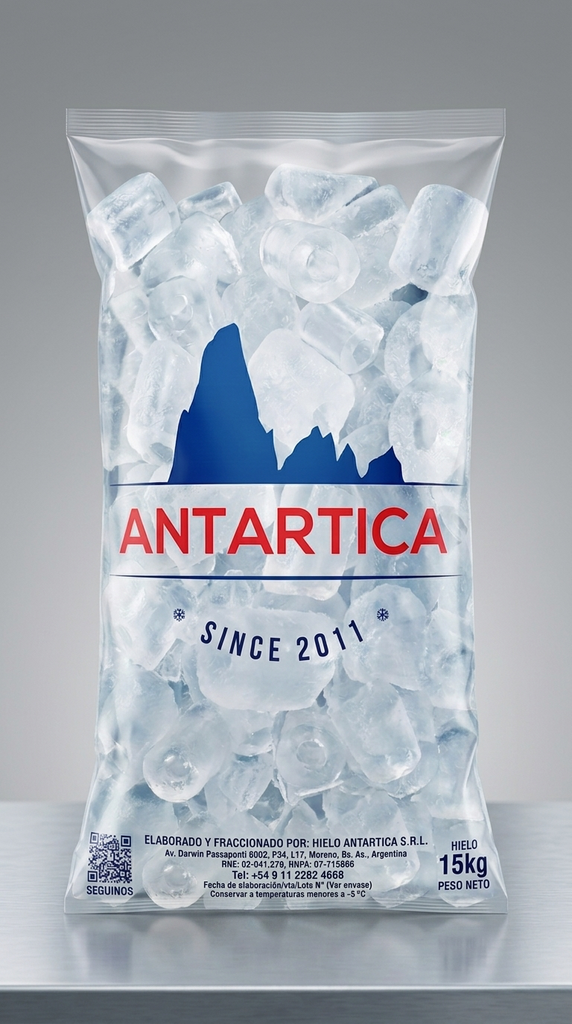 BOLSA DE HIELO EN CUBOS X15KG PREM